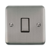 Scolmore DPSS411BK - 10AX Ingot 1 Gang 2 Way Plate Switch - Black Deco Plus Scolmore - Sparks Warehouse