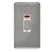 Scolmore DPSS503WH - 45A Ingot 2 Gang DP Switch With Neon - White Deco Plus Scolmore - Sparks Warehouse
