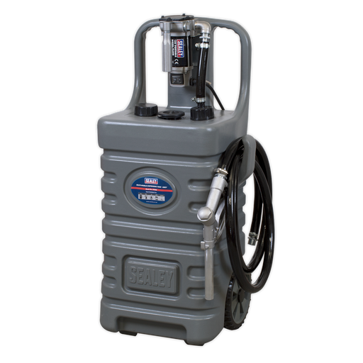 Sealey - DT55GCOMBO1 Mobile Dispensing Tank 55L with Diesel Pump - Grey Lubrication Sealey - Sparks Warehouse