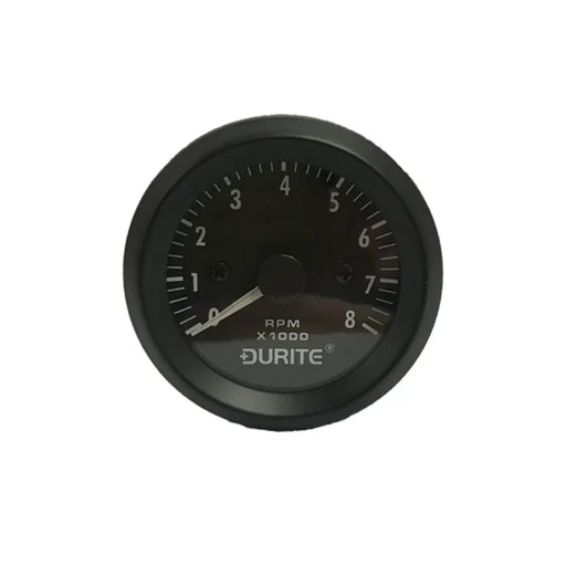 DURITE - Tachometer Illuminated 0-8000rpm 52mm 12 volt Bx1