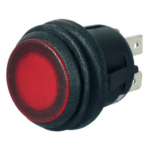 DURITE - Switch Rocker Round On/Off Red LED 12 volt bg1