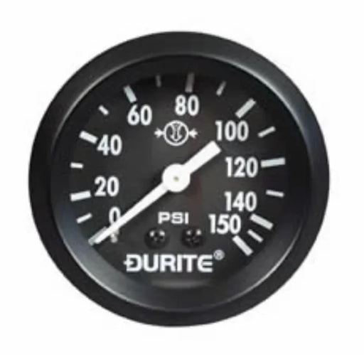 DURITE - Air Pressure Gauge 52mm Mechanical with 12? Capill
