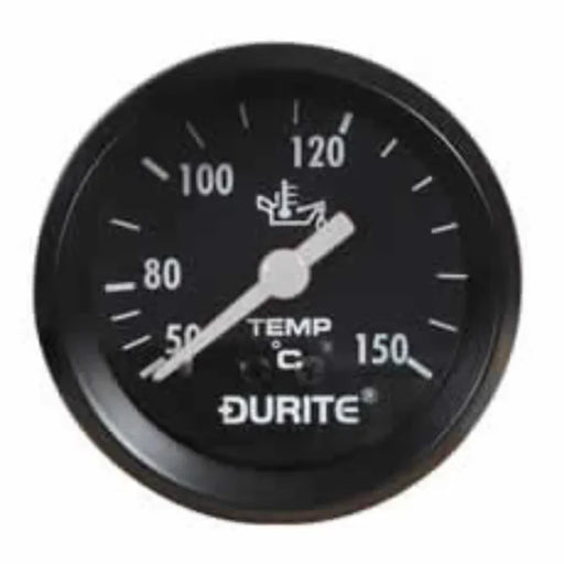 DURITE - Oil Temperature Gauge 52mm Mechanical with 12? Cap