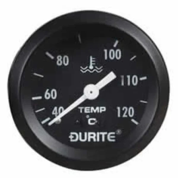 DURITE - Water Temperature Gauge 52mm Mechanical with 12? C