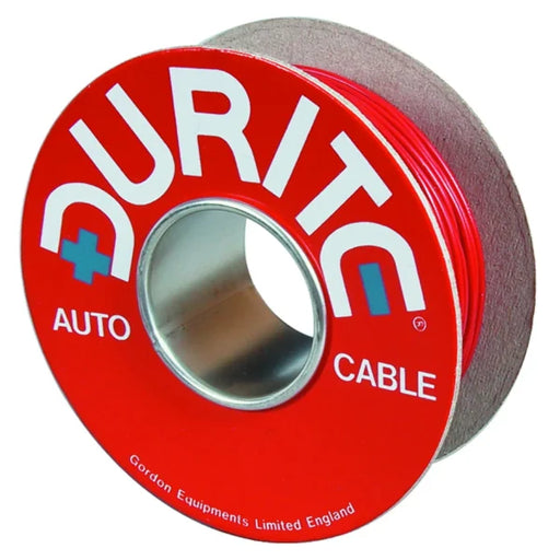 DURITE - Cable Single Thin Wall 65/0.30 Red PVC 30M