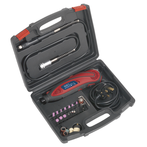 Sealey - E540 Multipurpose Rotary Tool & Engraver Kit 40pc 230V Electric Power Tools Sealey - Sparks Warehouse