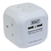 Sealey - EL144USB Extension Cable Cube 1.4m 4 x 230V + 2 x USB Sockets - White Lighting & Power Sealey - Sparks Warehouse