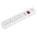 Sealey - EL34USBW Extension Cable 3m 4 x 230V + 2 x USB Sockets - White Lighting & Power Sealey - Sparks Warehouse