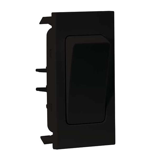BG EMSW13B Intermediate Switch Euro Module 10A Black (25 x 50mm) Switch BG - Sparks Warehouse