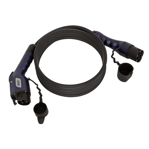 Sealey - EV Charging Cable Mode 3 Type 1 to Type 2 16A 5m Garage & Workshop Sealey - Sparks Warehouse