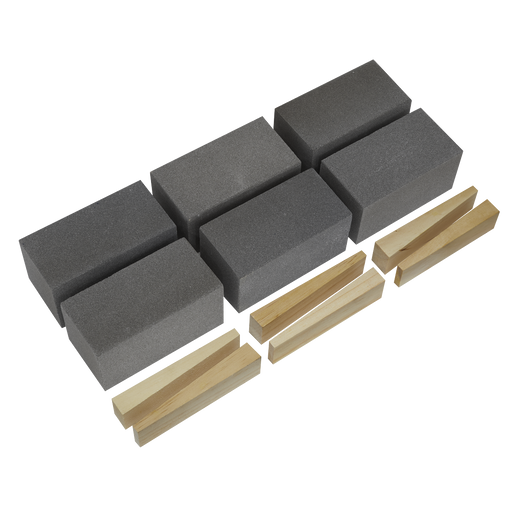 Sealey - FGB120 Floor Grinding Block 50 x 50 x 100mm 120Grit - Pack of 6 Consumables Sealey - Sparks Warehouse