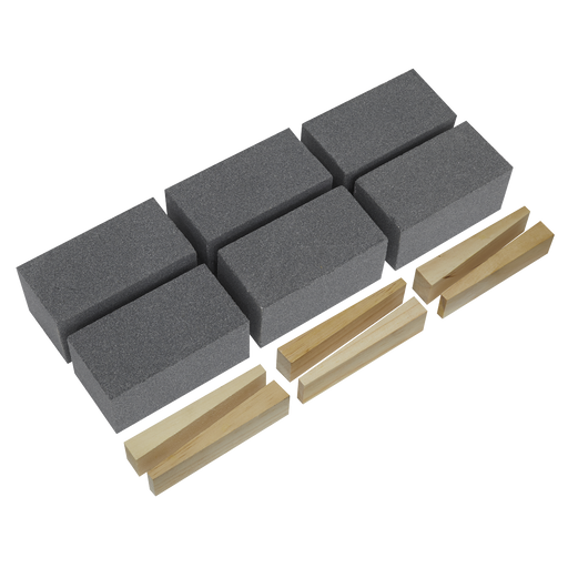 Sealey - FGB60 Floor Grinding Block 50 x 50 x 100mm 60Grit - Pack of 6 Consumables Sealey - Sparks Warehouse