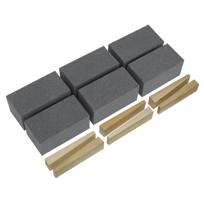 Sealey - FGB60 Floor Grinding Block 50 x 50 x 100mm 60Grit - Pack of 6 Consumables Sealey - Sparks Warehouse