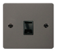 Scolmore FPBN115BK Define Black Nickel Flat Plate Single Rj11 Telephone Socket  Scolmore - Sparks Warehouse