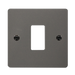 Scolmore FPBN20401 - 1 Gang GridPro® Frontplate - Black Nickel GridPro Scolmore - Sparks Warehouse