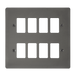 Scolmore FPBN20508 - 8 Gang GridPro® Frontplate - Black Nickel GridPro Scolmore - Sparks Warehouse
