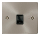 Scolmore FPBS115BK Define Brushed Stainless Flat Plate Single Rj11 Telephone Socket  Scolmore - Sparks Warehouse