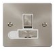 Scolmore FPBS551WH Define Brushed Stainless Flat Plate Ingot 13a Switched Spur+f/o  Scolmore - Sparks Warehouse