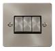 Scolmore FPBSBK-SMART3 - 1G Plate 3 Apertures Supplied With 3 x 10AX 2 Way Ingot Retractive Switch Modules - Black Define Scolmore - Sparks Warehouse
