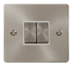 Scolmore FPBSWH-SMART2 - 1G Plate 2 Apertures Supplied With 2 x 10AX 2 Way Ingot Retractive Switch Modules - White Define Scolmore - Sparks Warehouse