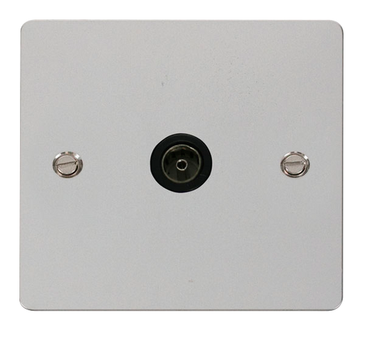 Scolmore FPCH065BK Define Polished Chrome Flat Plate Single Coaxial Socket  Scolmore - Sparks Warehouse