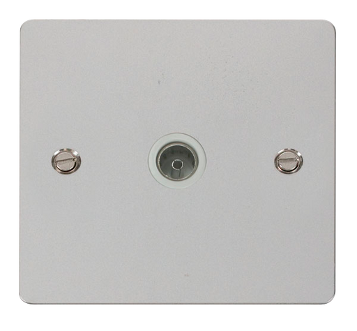 Scolmore FPCH065WH Define Polished Chrome Flat Plate Single Coaxial Socket  Scolmore - Sparks Warehouse