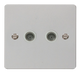 Scolmore FPCH066WH Define Polished Chrome Flat Plate Double Coaxial Socket  Scolmore - Sparks Warehouse