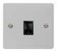 Scolmore FPCH115BK Define Polished Chrome Flat Plate Single Rj11 Telephone Socket  Scolmore - Sparks Warehouse