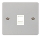 Scolmore FPCH115WH Define Polished Chrome Flat Plate Single Rj11 Telephone Socket  Scolmore - Sparks Warehouse