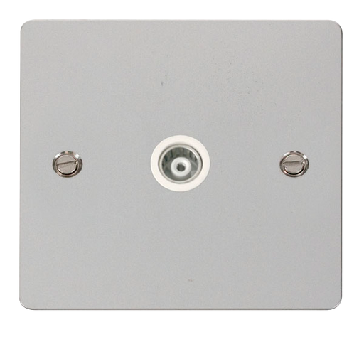 Scolmore FPCH158WH Define Polished Chrome Flat Pl 1g Isol.coax  Scolmore - Sparks Warehouse