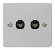 Scolmore FPCH159BK Define Polished Chrome Flat Pl 2g Isol.coax  Scolmore - Sparks Warehouse