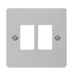 Scolmore FPCH20402 - 2 Gang GridPro® Frontplate - Polished Chrome GridPro Scolmore - Sparks Warehouse