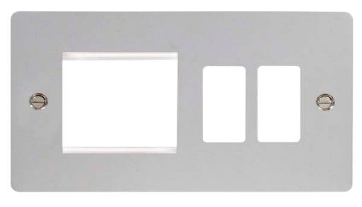 Scolmore FPCH31102 Gridpro Define - Frontplates - Polished Chrome Fpch 2+2 Combi Plate  Scolmore - Sparks Warehouse