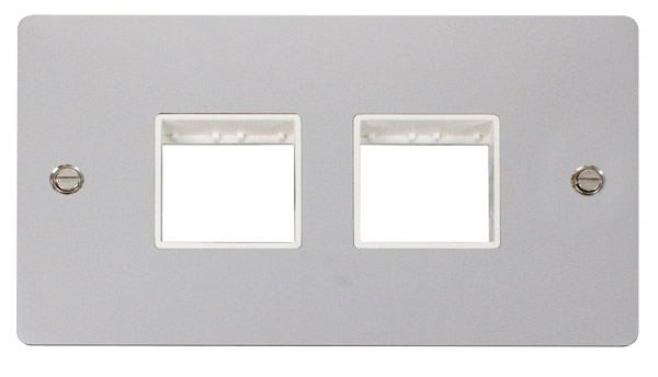 Scolmore FPCH404WH Minigrid 1-6 Gang Plates 2g Plate(2+2)sw Aper  Scolmore - Sparks Warehouse