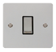 Scolmore FPCH411BK Define Polished Chrome Flat Plate Ingot 10a 1gang 2way Switch  Scolmore - Sparks Warehouse