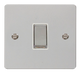 Scolmore FPCH411WH Define Polished Chrome Flat Plate Ingot 10a 1gang 2way Switch  Scolmore - Sparks Warehouse