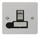 Scolmore FPCH551BK Define Polished Chrome Flat Plate Ingot 13a Switched Spur+f/o  Scolmore - Sparks Warehouse