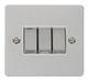 Scolmore FPCHWH-SMART3 - 1G Plate 3 Apertures Supplied With 3 x 10AX 2 Way Ingot Retractive Switch Modules - White Define Scolmore - Sparks Warehouse
