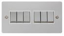 Scolmore FPCHWH-SMART6 - 2G Plate 2 x 3 Apertures Supplied With 6 x 10AX 2 Way Ingot Retractive Switch Modules - White Define Scolmore - Sparks Warehouse