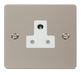 Scolmore FPPN038WH Define Pearl Nickel Flat Plate 5a Round Pin Socket Outlet  Scolmore - Sparks Warehouse