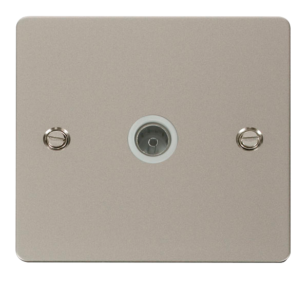 Scolmore FPPN065WH Define Pearl Nickel Flat Plate Single Coaxial Socket  Scolmore - Sparks Warehouse