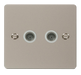 Scolmore FPPN066WH Define Pearl Nickel Flat Plate Double Coaxial Socket  Scolmore - Sparks Warehouse