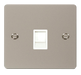 Scolmore FPPN115WH Define Pearl Nickel Flat Plate Single Rj11 Telephone Socket  Scolmore - Sparks Warehouse