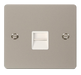 Scolmore FPPN120WH Define Pearl Nickel Flat Pl Sgl Tel. Mas  Scolmore - Sparks Warehouse