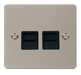 Scolmore FPPN121BK Define Pearl Nickel Flat Pl Twin Tel. Ma  Scolmore - Sparks Warehouse