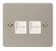 Scolmore FPPN121WH Define Pearl Nickel Flat Pl Twin Tel.mas  Scolmore - Sparks Warehouse