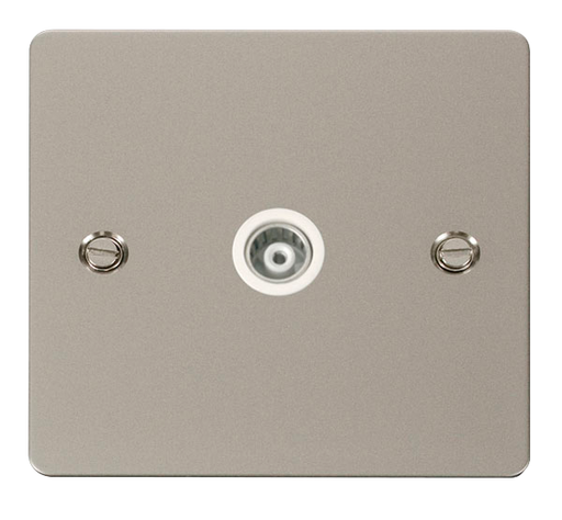 Scolmore FPPN158WH Define Pearl Nickel Flat Pl 1g Isol.coax  Scolmore - Sparks Warehouse