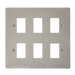 Scolmore FPPN20506 - 6 Gang GridPro® Frontplate - Pearl Nickel GridPro Scolmore - Sparks Warehouse