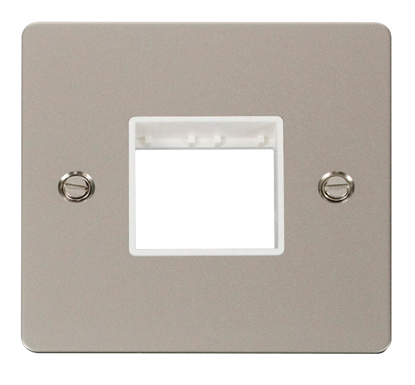 Scolmore FPPN402WH Minigrid 1-6 Gang Plates Twin Switch Plate1 Gang Aperture  Scolmore - Sparks Warehouse