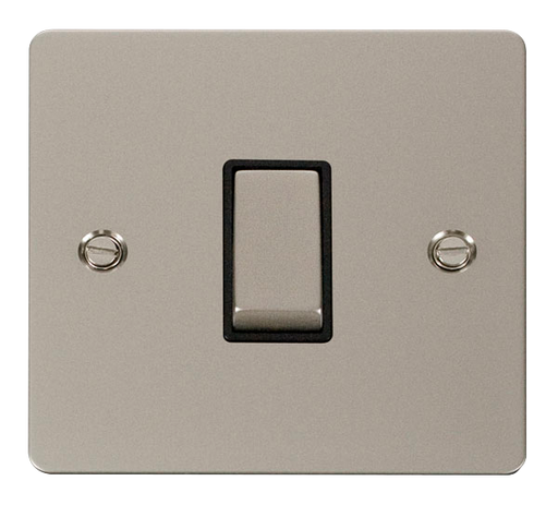 Scolmore FPPN411BK Define Pearl Nickel Flat Plate Ingot 10a 1gang 2way Switch  Scolmore - Sparks Warehouse